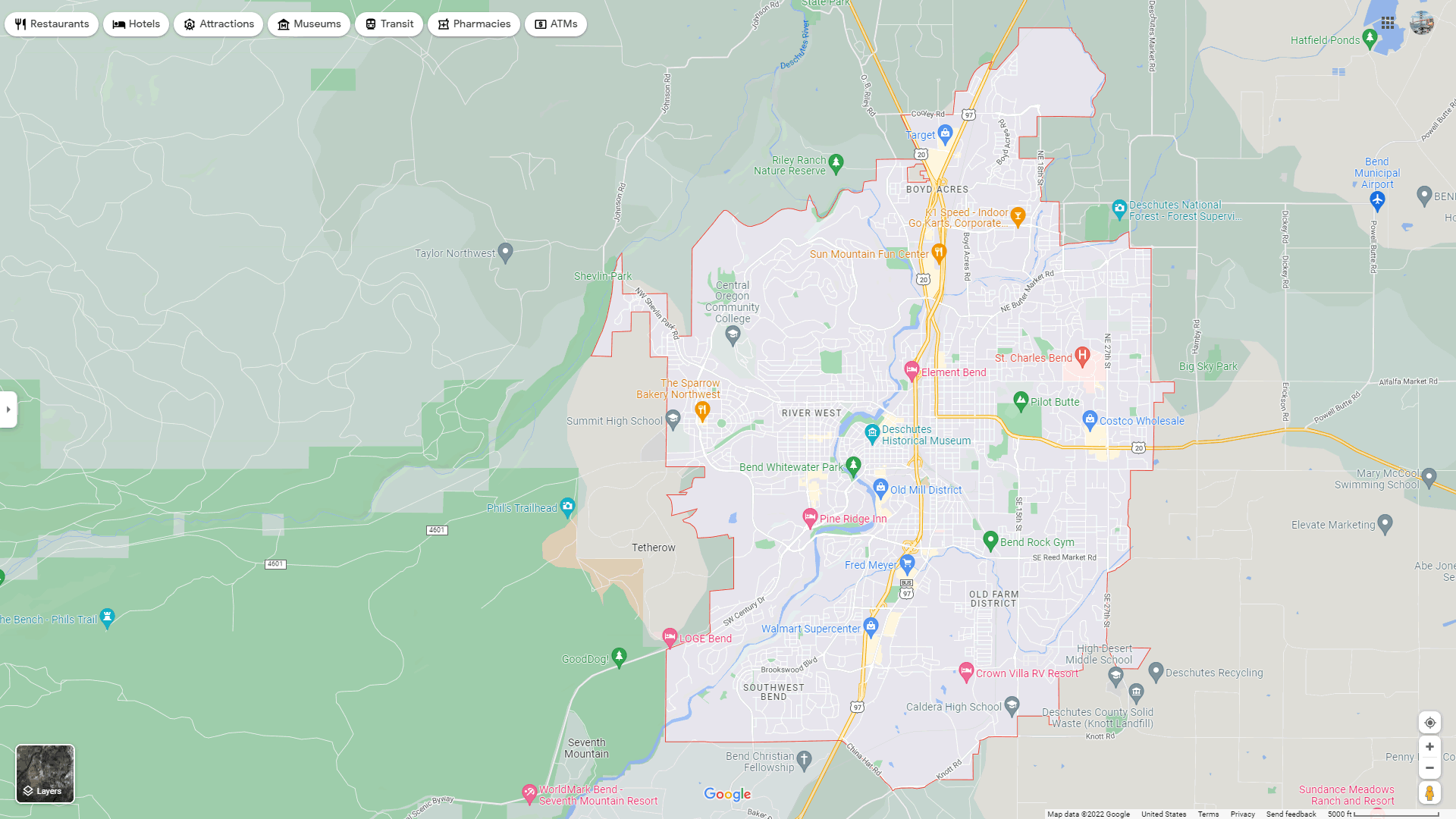 Bend Map 